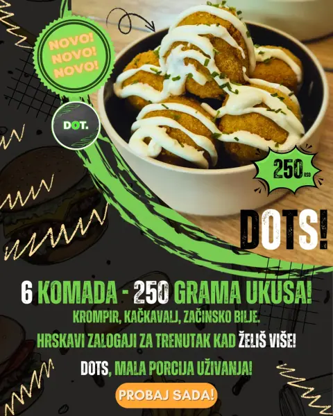 DOTS – 6 komada krompira sa kačkavaljem