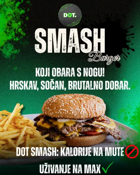 Smash burger sa pomfritom